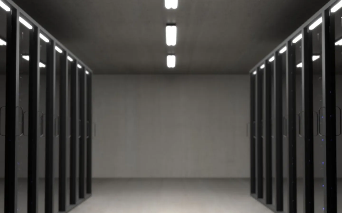 Server room representing delivery paths, routing and network infrastructure