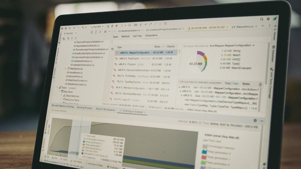 Laptop with coding and data analysis interface