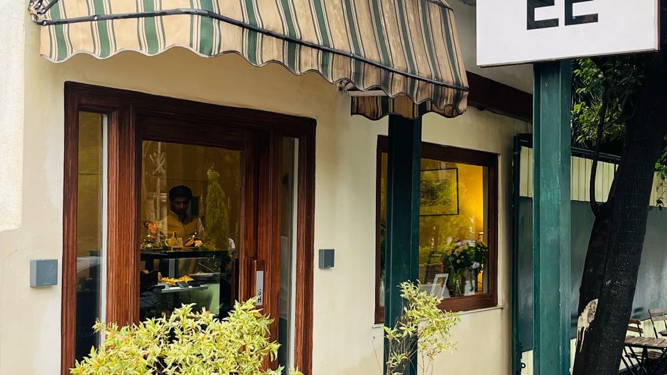 Small local coffee shop storefront