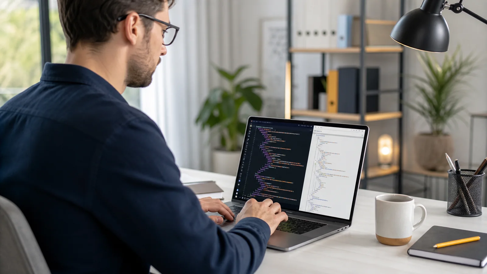 Developer reviewing source HTML from a public page before choosing scraping controls